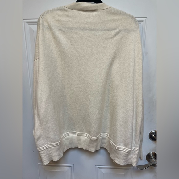Nordstrom Cardigan - Cashmere/ Cotton Button Down Cardigan Beige XL Cabin Core - Picture 4 of 11